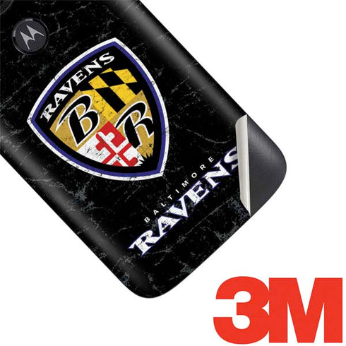 NFL Baltimore Ravens - Alternate Distressed Moto E5 Play Skin